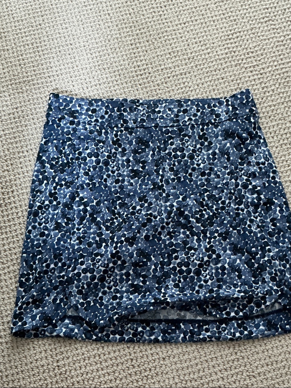 Belyn Key Navy & Light Blue Printed Athletic Skort